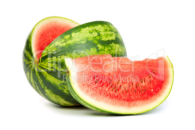 Fresh, ripe, juicy watermelon. Shot on White