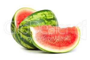 Fresh, ripe, juicy watermelon. Shot on White