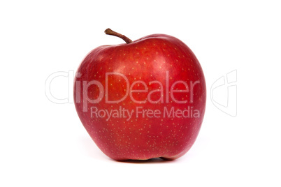 A shiny red apple isolated on white