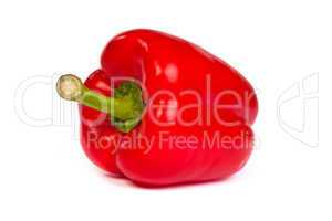 A red bell sweet pepper isolated on white