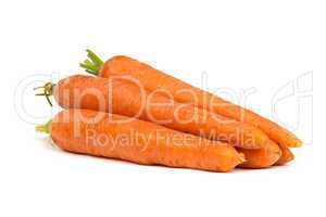 Bunch of fresh carrot isolated on white