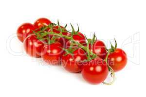 Juicy organic Cherry tomatoes isolated