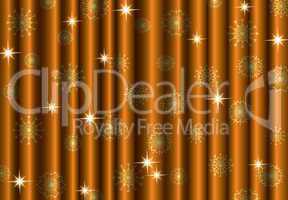 Christmas gold curtain background with snowflakes,