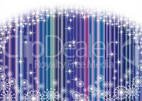 Christmas blue curtain background with snowflakes