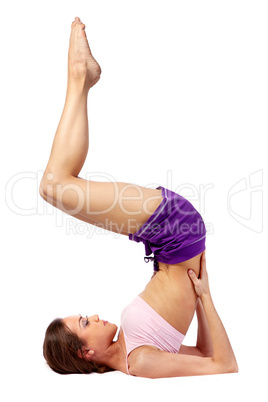 Practicing Yoga. Beautiful woman