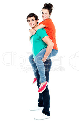 Portrait of loving couple enjoying together