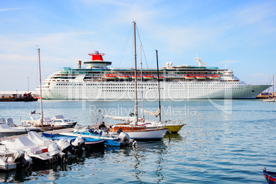 Cruise ships in port