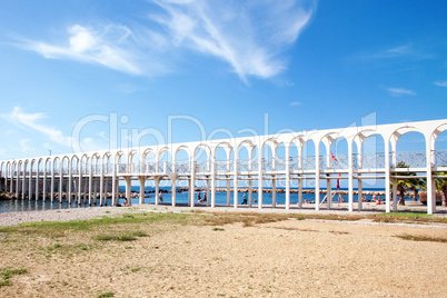 On the beach of Civitavecchia Italy