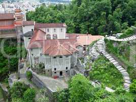 Medieval monastery in Switzerland. Madonna del Sasso