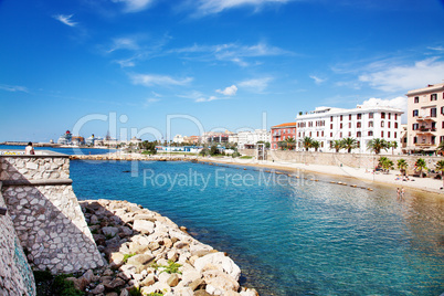 On the beach of Civitavecchia Italy