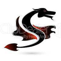 Abstract black dragon