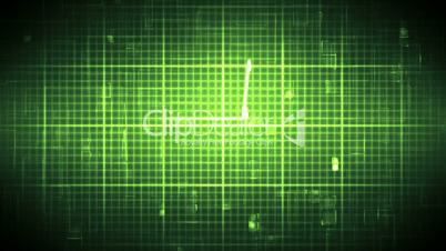 Green ECG on moving background