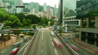 Street traffic in Hong Kong, timelapse