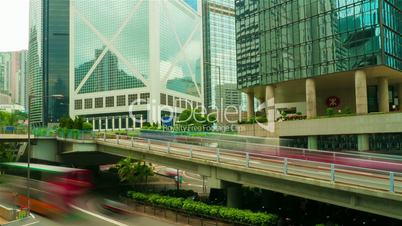 Street traffic in Hong Kong, timelapse