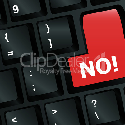 No - text on a button keyboard