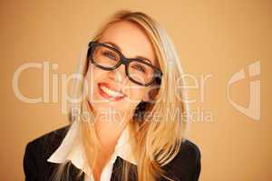 Smiling successful businesswoman