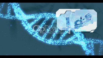 Blue helix background with chroma keys