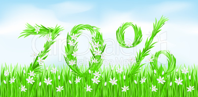 Eco-Style Grass Letters.