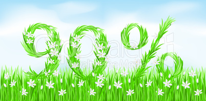 Eco-Style Grass Letters.