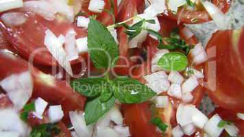 tomato salad with basil