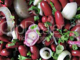 kidney bean salad, fresh and nutritive