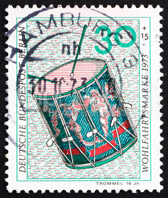 Postage stamp Germany 1973 Drum, 16th Century