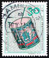 Postage stamp Germany 1973 Drum, 16th Century