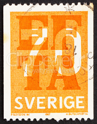 Postage stamp Sweden 1967 EFTA Emblem