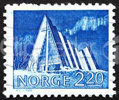 Postage stamp Norway 1981 Church of Tromsdalen, Arctic Cathedral