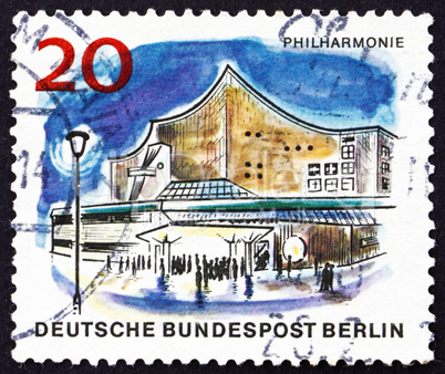 Postage stamp Germany 1965 Philharmonic Hall, Berlin