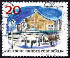 Postage stamp Germany 1965 Philharmonic Hall, Berlin
