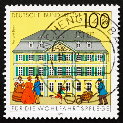 Postage stamp Germany 1991 Post Office, Bonn