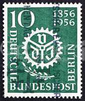 Postage stamp Germany 1956 Engineers? Society Emblem