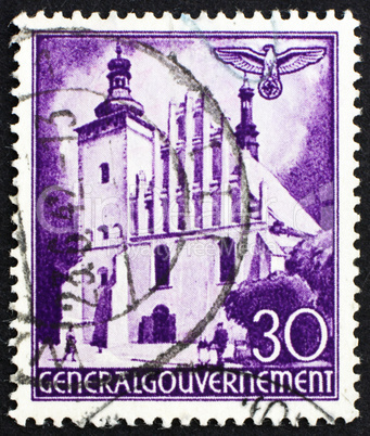 Postage stamp Poland 1940 Church, Lublin