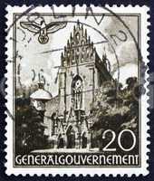 Postage stamp Poland 1940 Dominican Church, Cracow