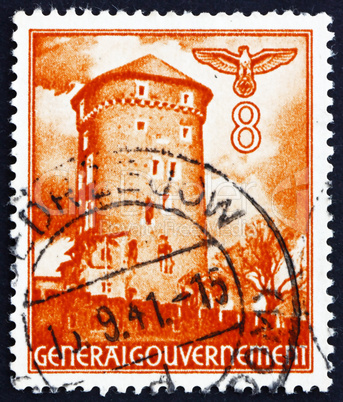 Postage stamp Poland 1940 Watch Tower, Cracow