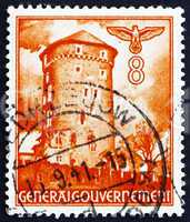 Postage stamp Poland 1940 Watch Tower, Cracow