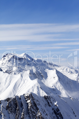 Winter mountains in nice day