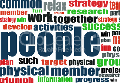 Background concept wordcloud illustration of society glowing light