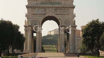 Triumphal arch in Genoa, Italy