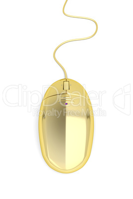 Golden computer mouse