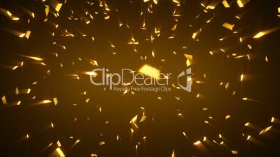 gold shiny confetti background loop