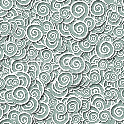 seamless pattern pale gray turquoise curles