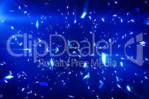 blue shiny confetti background