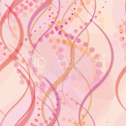 seamless delicate background pink yellow circles and curvy lines