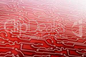 red computer circuit board