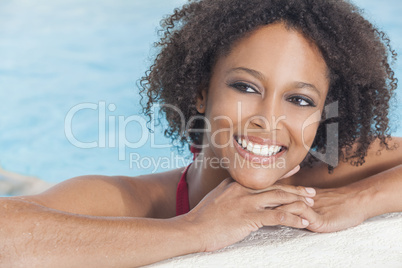 Sexy African American Woman Girl In Swimming Pool