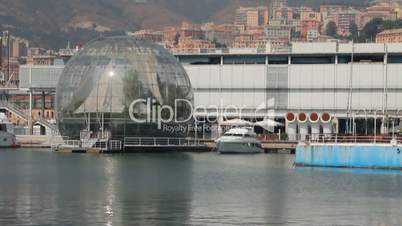 The sphere of Renzo Piano at the port of Genoa