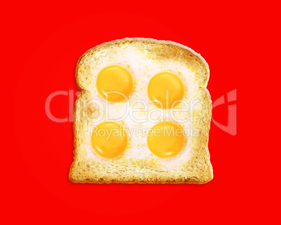 fried egg with toast