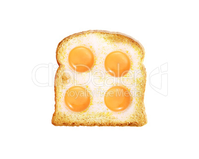 fried egg with toast